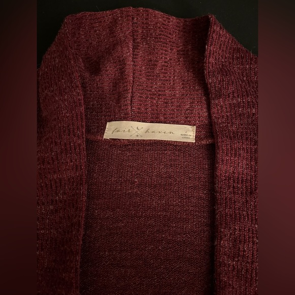 Women’s Fair Haven open front sweater with detailed shoulders in size large - Picture 2 of 9